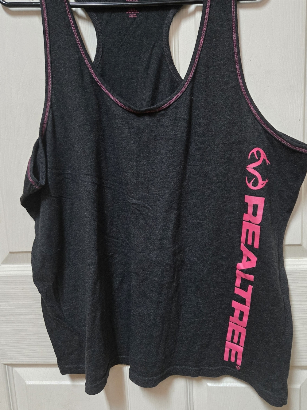 Realtree Charcoal Racerback Tank with Hot Pink Logo And Matching TRUCKERS cap